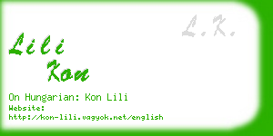 lili kon business card